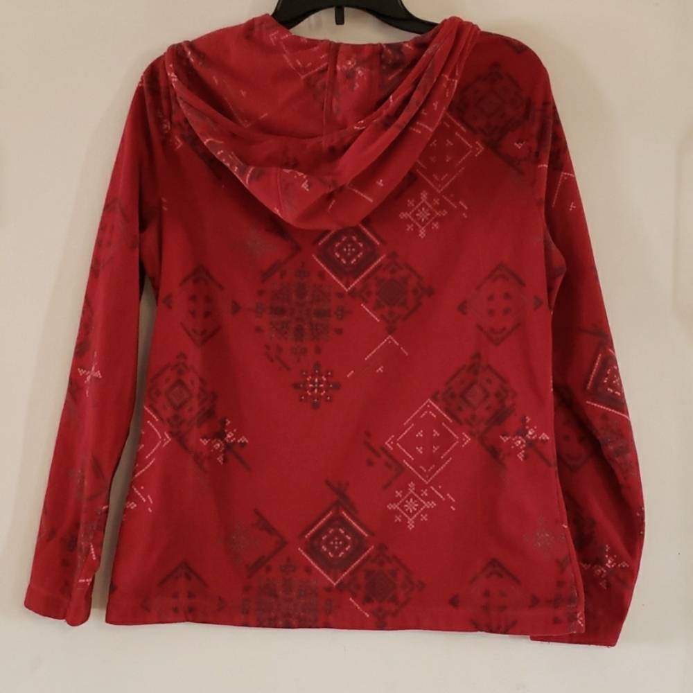 Red Fleece Hoodie - Picture 2 of 3